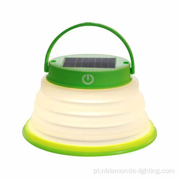 Luzes de acampamento portátil USB mini -LED solar colapsível